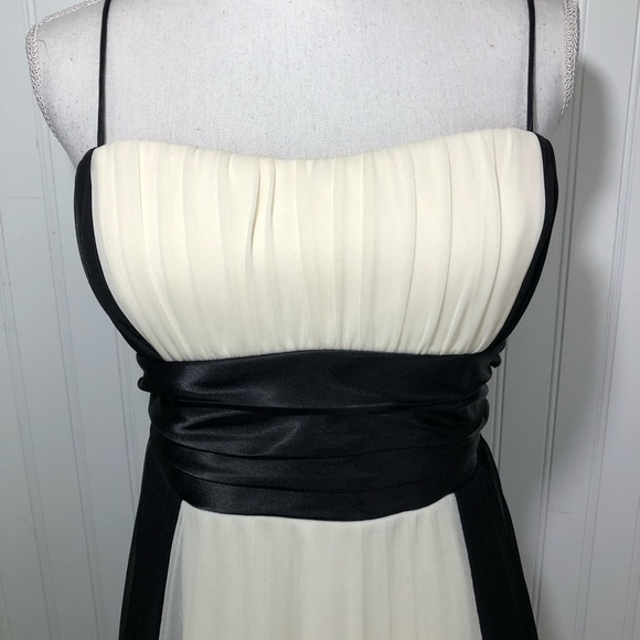 Pleated chiffon retro style cocktail dress M 10 - Picture 7 of 8